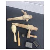 Group of Antqiue wood parts
