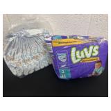 Luvs diapers size 2 and diapers