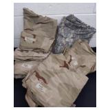 Military camo pants. Large regular, medium short,
