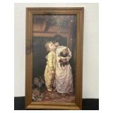 34x19 Under the mistletoe Signed Art Print