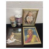 Marilyn Monroe picture with Elvis cup and Walt