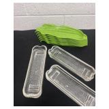 Group of corn plates, glass and plastic