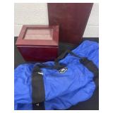 Bag with wood photo frame box fileFolder with