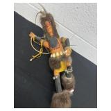 Native American Kachina doll broken leg.