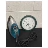 Clock and iron