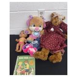 Group of kids toys and bear
