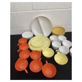 Group of Melamine dishes