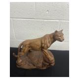 11ï¿½x10ï¿½ cougar sculpture,ceramic