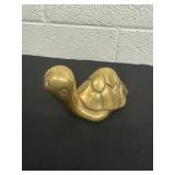 5ï¿½ vintage brass turtle figurine,