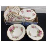 30 pc Royal Albert American Beauty China plates