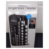 Battery organizer/tester