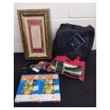 Picture, bag, slippers, keychains and two HP