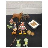 Group of disguises frog turtle dogs butterfly and