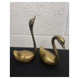 8ï¿½ and 5ï¿½ brass swans
