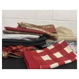 Group of sheets curtains and runners