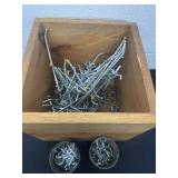 Wood box with peg