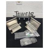 New towel hook rack and toilet paper holders