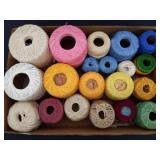 Large group of colored thread