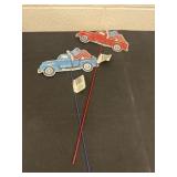Two 20ï¿½ truck 4th of July yard stakes