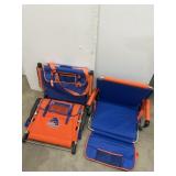 Boise State Stadium chair and two blue and orange