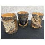 Three 5ï¿½ animal cut out candleHolders