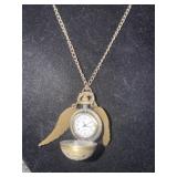 Harry Potter Golden Snitch watch necklace