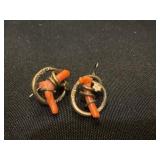 Coral earrings