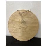 19in Wood Gnome Sweet Gnome Round Hanging Decor