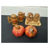 3 sets of salt and pepper shakers