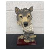 13ï¿½ sculpture is a 'Keeper of the Wild' wolf head