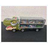 Dinosaur trailer with hot wheels