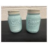 Mason jar design salt and pepper shakers