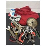 Group Of misc tools and shop towels