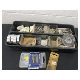 Tray of misc hardware.