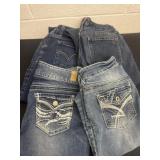 3 paira jeans capris all small
