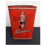 Vintage Benson's silver mints tin 9.25 x6x6 in
