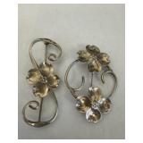 vintage brooches are sterling silver pieces