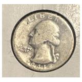 1941 Washington quarter 90% silver