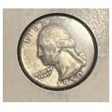 1950 Washington quarter 90% silver