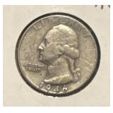 1946 Washington quarter 90% silver