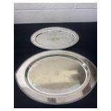 2  Beneli silver-plated trays