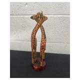 12ï¿½ wood giraffes statue