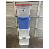 5 storage totes