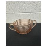 Vintage Pink Glass Manhattan Sugar Dish Anchor