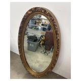Round Oval Decor Framed Mirror 40inx22