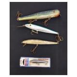 Large vintage lures and a new lure