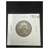 1962 D Washington Quarter 90% silver.