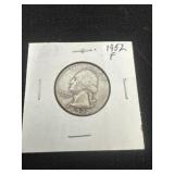 1952 f Washington Quarter 90% silver.