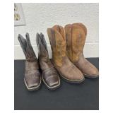2 pairs of kids cowboy boots