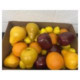 Box of fake fruit